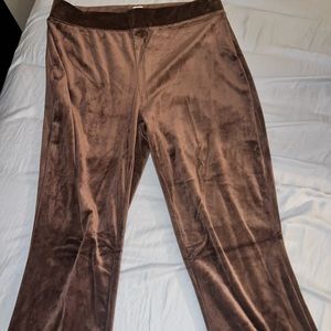 Brown Velour Size L Sweatpants